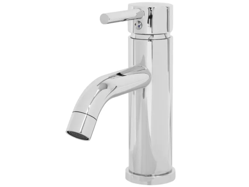 LuxeBath Einhebelmischer<Wasserhahn Bad Klein für Badezimmer Messing Rund Mischbatterie
