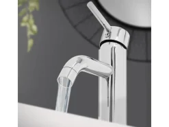 LuxeBath Einhebelmischer<Wasserhahn Bad Klein für Badezimmer Messing Rund Mischbatterie