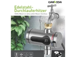 Durchlauferhitzer<Maxxmee Edelstahl-Durchlauferhitzer Kompakt 3600 W