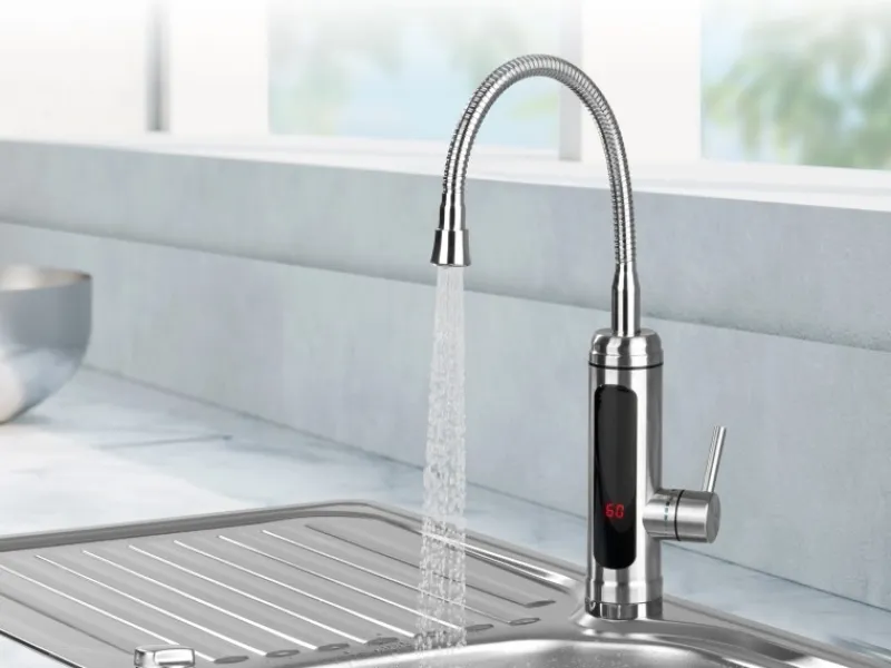 Durchlauferhitzer|Zubehör Für Küchenarmatur<Maxxmee Warm und Kaltwasserarmatur mit integrierter Heizspirale Edelstahl 3600 W