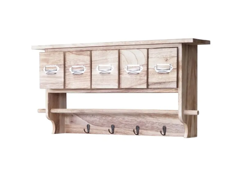 Outlet MCW Küchenregal C49 5 Schubladen Natur
