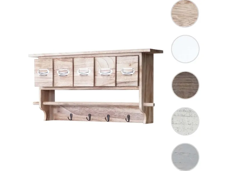 Outlet MCW Küchenregal C49 5 Schubladen Natur