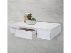 New MCW Wandregal Cher 8x40x25cm Shabby Weiß