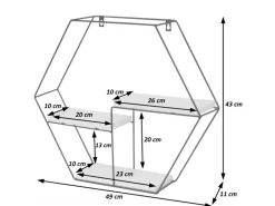 MCW Wandregal K76 43x49x11cm< Küchenregale