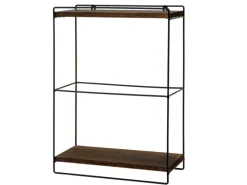 Hot MCW Wandregal K77 50x35x17cm Dunkelbraun