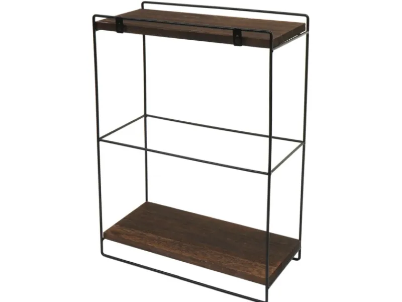 Hot MCW Wandregal K77 50x35x17cm Dunkelbraun