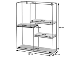 MCW Wandregal K76 51x40x11cm< Küchenregale