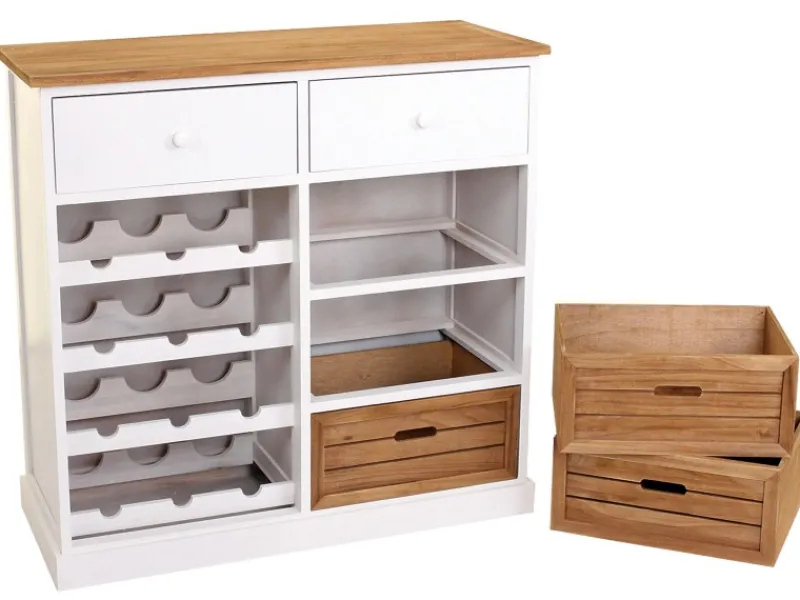 MCW Küchenregale<Weinregal B96 mit Schubladen