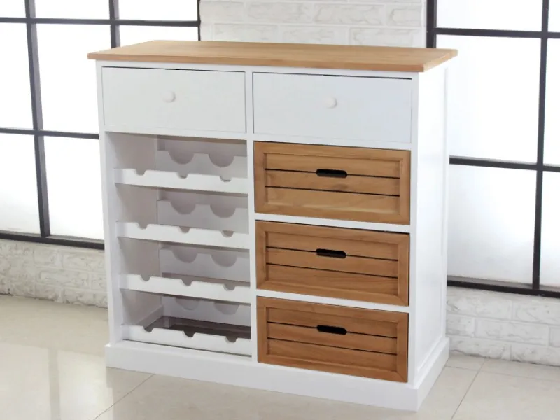 MCW Küchenregale<Weinregal B96 mit Schubladen