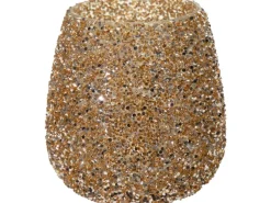 M Collections Mega Collections Pflanzgefäß Strass Ø 9,5 cm x 9 cm Gold< Töpfe