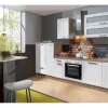 Landhausküchen|Kühlschränke<Menke Küchenzeile Artisan Premium 300 cm Landhaus Weiß Artisan-Eiche Nachbildung