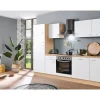 Clearance Menke Küchenzeile Artisan Classic 280 cm Weiß-Artisan Eiche Nachbildung
