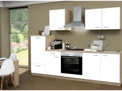 Menke Küchenzeile Classic 270 cm Melamin-Sonoma Eiche Nachbildung< Winkelküchen|Einbauküchen
