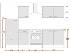 Menke Küchenzeile Classic 270 cm Melamin-Sonoma Eiche Nachbildung< Winkelküchen|Einbauküchen