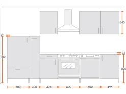 Menke Küchenzeile Premium 310 cm Lava Hochglanz-Sonoma Eiche Nachbildung< Herde|Winkelküchen
