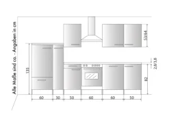Menke Küchenzeile White Classic 310 cm Graphit-Weiß< Winkelküchen|Einbauküchen