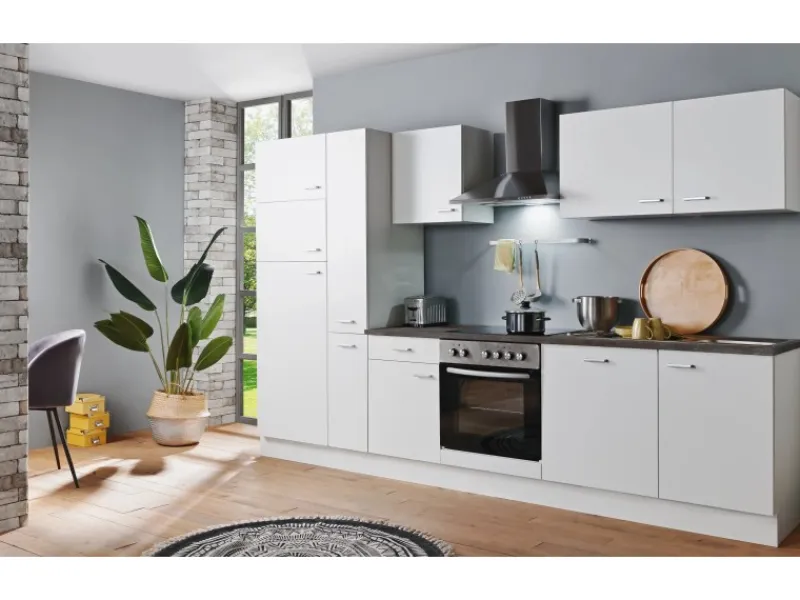 New Menke Küchenzeile White Classic 310 cm Weiß