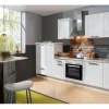 New Menke Küchenzeile White Premium Landhaus 300 cm Lacklaminat Weiß Matt-Asteiche