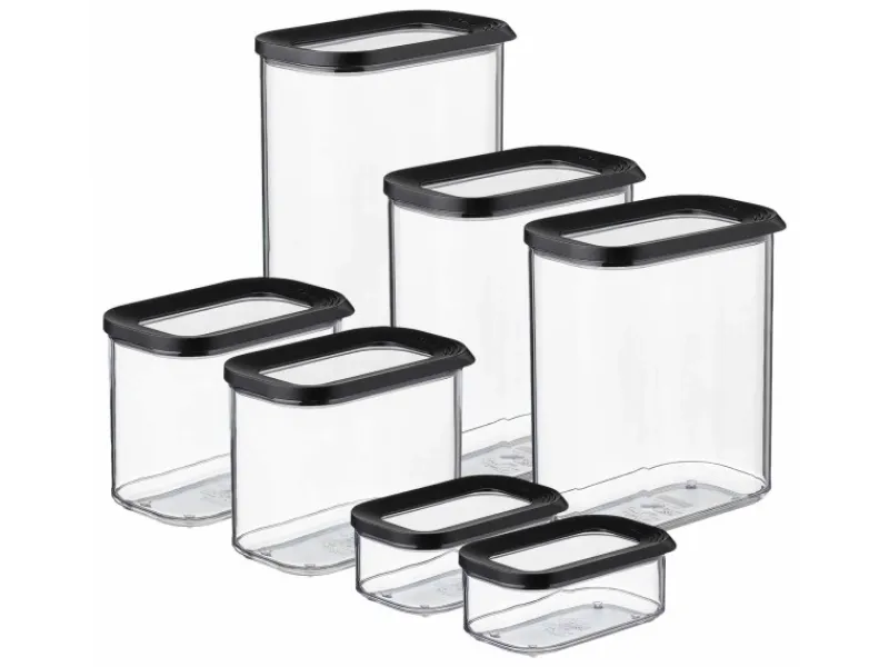 Mepal Vorratsdosen|Vorratsbehälter<Modula Vorratsdosen-Set 7-teilig Schwarz