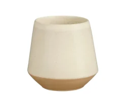 Clearance Mica Decorations Becher Nika Steingut Ø 7,5 cm x 9,5 cm Offwhite
