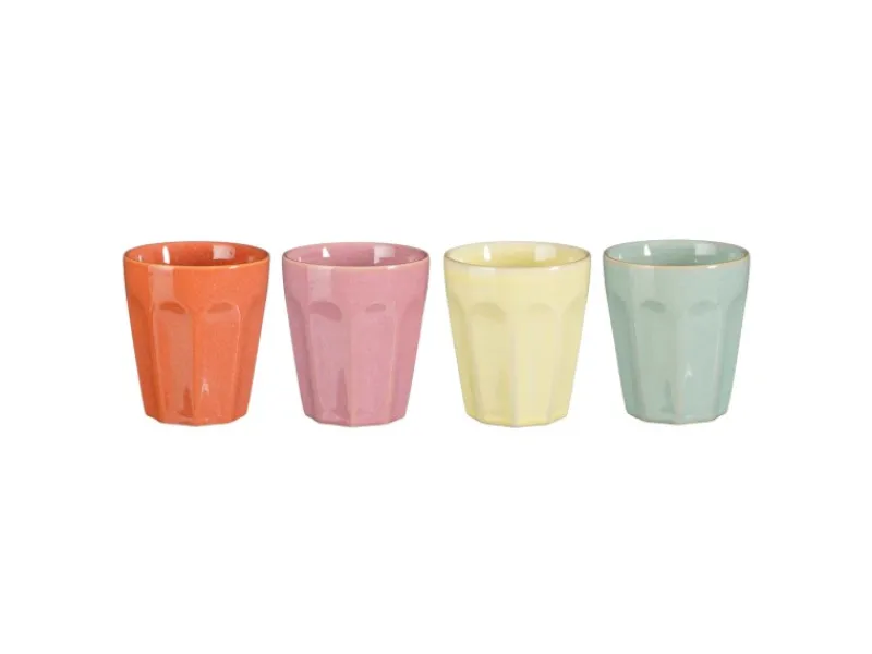 MICA Decorations Rico Senseo Becher Mehrfarbig 4 Stk. H 8 cm x Ø 7,5 cm< Geschirr