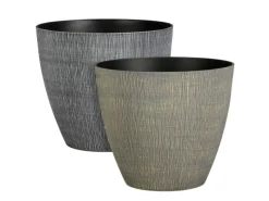 Mica Decorations Topf Mambo 2-fach Sortiert 29 cm x Ø 32,5 cm Grau/Grün< Töpfe