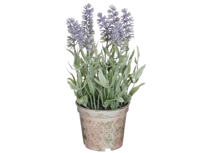 Hot MICA Kunstpflanze Lavendel in Topf 21,5 cm x Ø 12 cm Violett