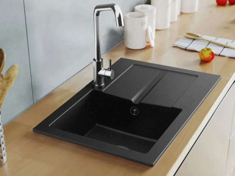 New Miló Einbauspüle Granitverbundstoff Mona 65 Graphit