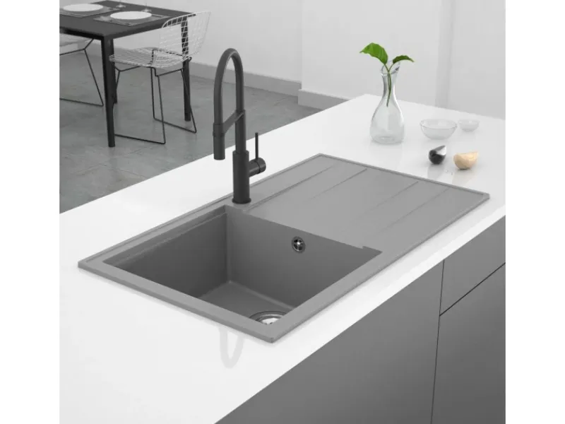 Miló Einbauspüle Granitverbundstoff Luxuria 86 39 cm Beckenbreite< Granitspülen