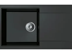 Outlet Miló Einbauspüle Granitverbundstoff Palladio 86 Schwarz