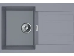 Clearance Miló Einbauspüle Granitverbundstoff Piatto 78 Grau