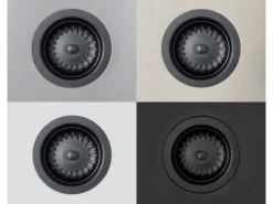 Miló Röhrensiphon-Set für Doppelbecken mit Exzenter Mattschwarz Ø 114 mm< Zubehör Für Küchenarmatur