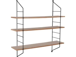 Mirrors & More Metall-Wandregal Ella mit Holz 60 cm x 62 cm x 14,5 cm< Küchenregale
