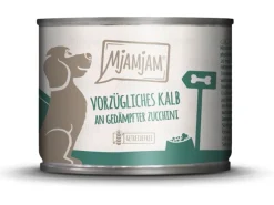 Mjamjam Nassfutter Vorzügliches Kalb an Gedämpfter Zucchini 200 g< Kühlschränke