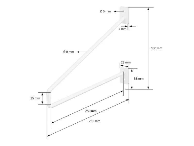 ML-Design Küchenregale<2 Stück Regalhalterung 265 mm aus Stahl Haarnadel Regalwinkel