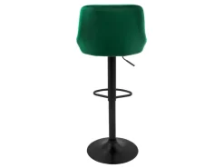 New ML-Design Barhocker 2Er Set aus Samt Grün Gepolsterter mit Rückenlehne Fußstütze