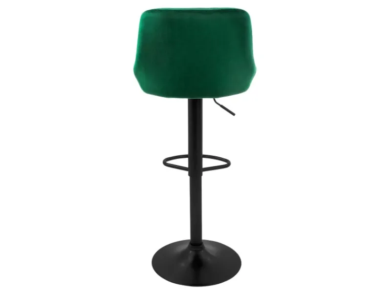 New ML-Design Barhocker 2Er Set aus Samt Grün Gepolsterter mit Rückenlehne Fußstütze