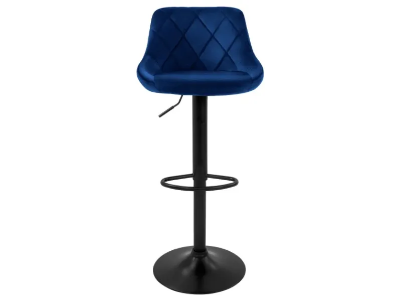 ML-Design Kücheninseln<Barhocker 4Er Set aus Samt Blau Gepolsterter Drehbar