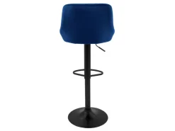 ML-Design Kücheninseln<Barhocker 4Er Set aus Samt Blau Gepolsterter Drehbar