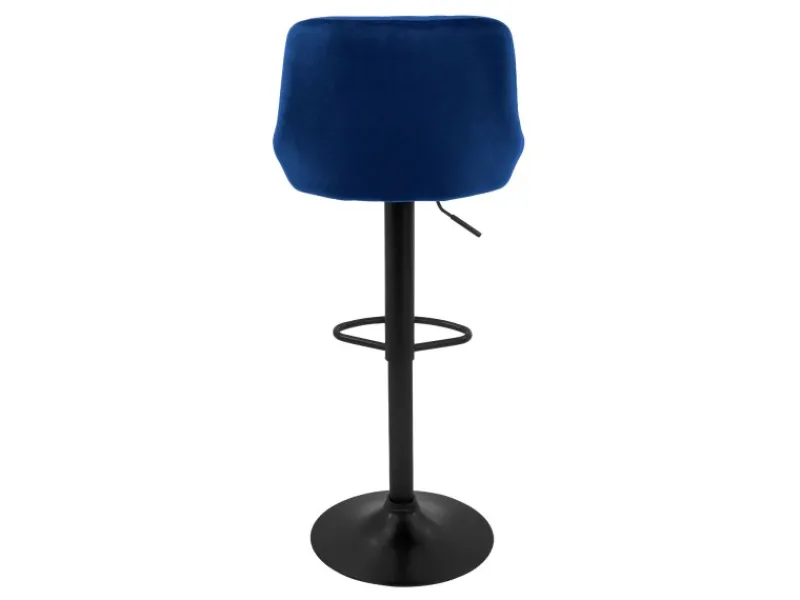 ML-Design Kücheninseln<Barhocker 4Er Set aus Samt Blau Gepolsterter Drehbar