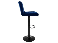 ML-Design Kücheninseln<Barhocker 2Er Set aus Samt Blau Gepolsterter Barstuhl mit Rückenlehne
