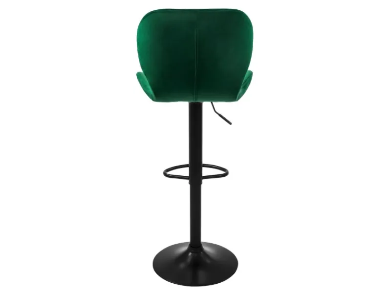 Hot ML-Design Barhocker 2Er Set aus Samt Grün Gepolsterter Barstuhl mit Fußstütze