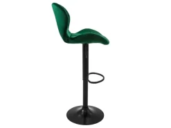Hot ML-Design Barhocker 2Er Set aus Samt Grün Gepolsterter Barstuhl mit Fußstütze