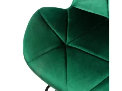 Hot ML-Design Barhocker 2Er Set aus Samt Grün Gepolsterter Barstuhl mit Fußstütze