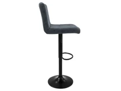 ML-Design Kücheninseln<Barhocker 4Er Set aus Kunstleder Anthrazit mit Rückenlehne Fußstütze