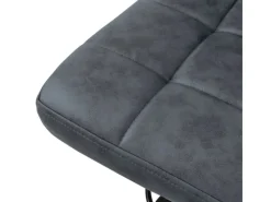 ML-Design Kücheninseln<Barhocker 4Er Set aus Kunstleder Anthrazit mit Rückenlehne Fußstütze