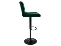 Discount ML-Design Barhocker 2Er Set aus Samt Grün Gepolsterter Barstuhl mit Rückenlehne