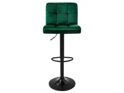 Discount ML-Design Barhocker 2Er Set aus Samt Grün Gepolsterter Barstuhl mit Rückenlehne