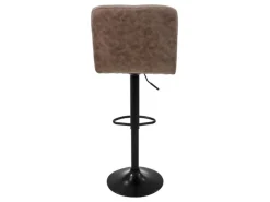 ML-Design Barhocker Set 2 Kunstleder Braun Gepolsterter Barstuhl mit Rückenlehne< Kücheninseln