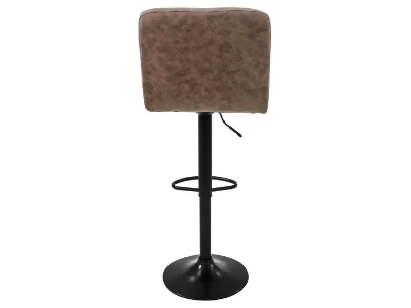 ML-Design Barhocker Set 2 Kunstleder Braun Gepolsterter Barstuhl mit Rückenlehne< Kücheninseln